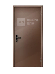 Коричневая уличная противопожарная дверь ДП-026